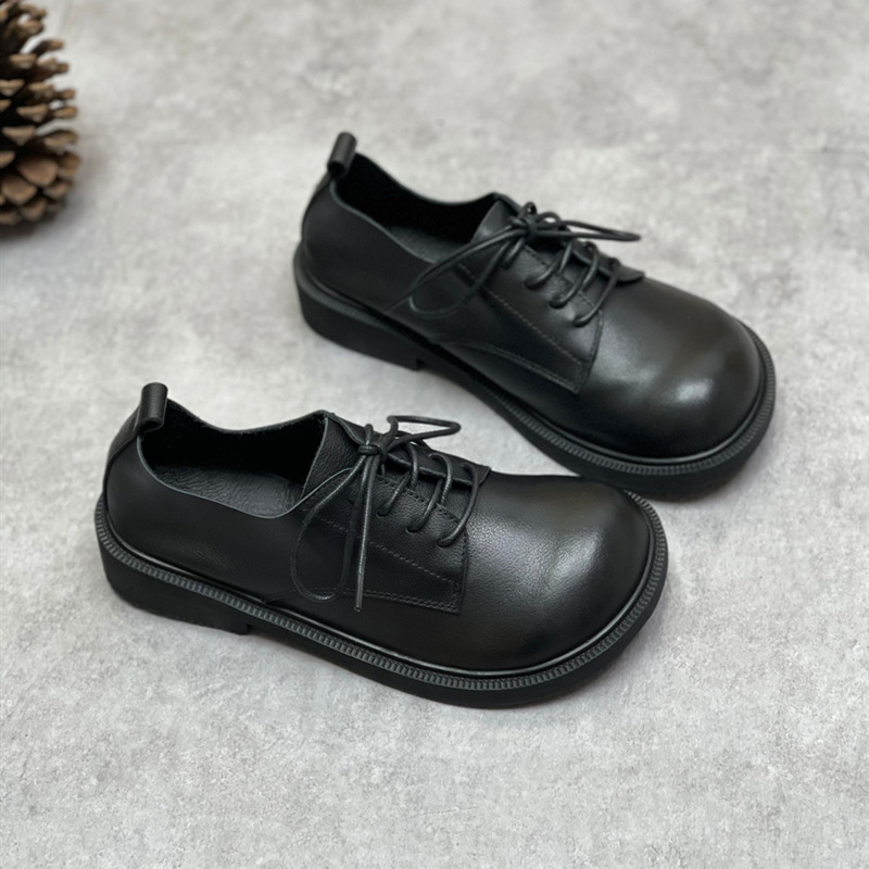 Shoes For Women Flats - Women's Retro Genuine Leather Oxford Shoes