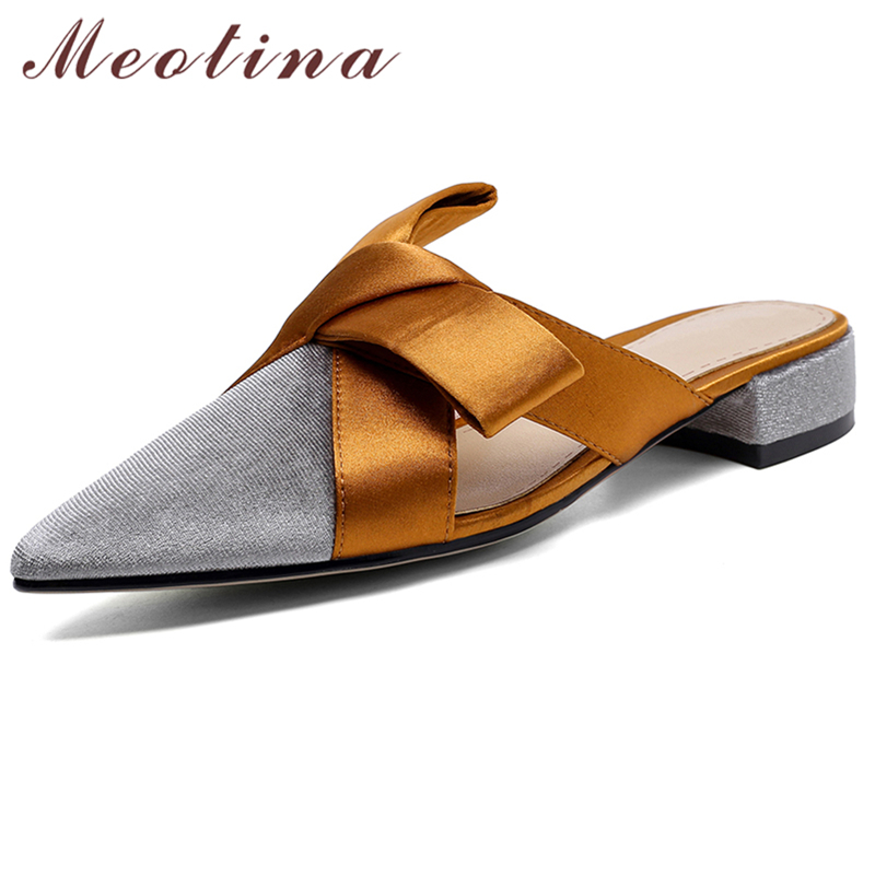 Slip On Mule Flat - Meotina Đế Bằng Mũi Nhọn Con