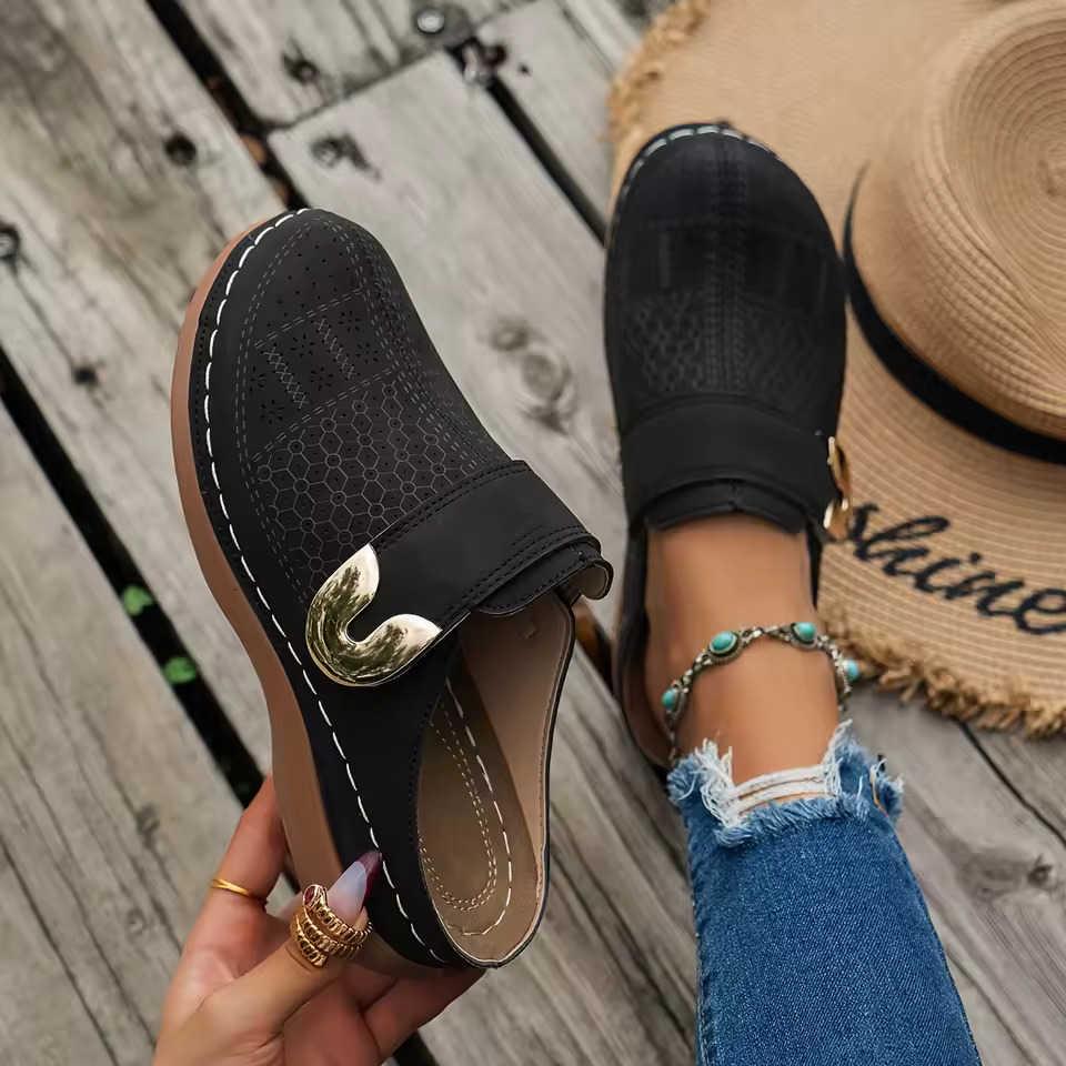 Slip On Mule Flat - Women's Comfort Mules Slip On Shoes,
