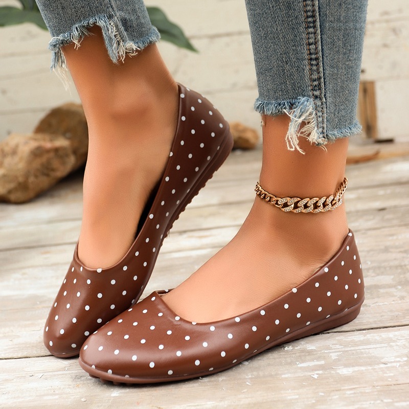 Ladies White Polka Dot Flats R - đánh giá và giá Women Shoes For Walking