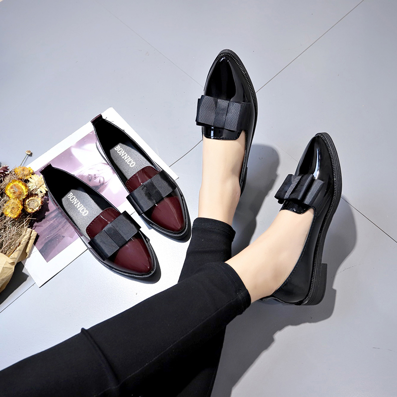 Black/ Wine Red Patent Leather - đánh giá và giá Women Shoes Black
