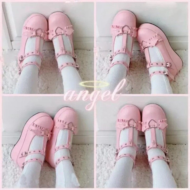 New Sweet Heart Buckle Wedges  - đánh giá và giá Women'S Shoes Round Toe