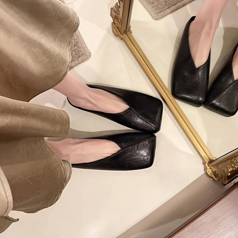 Spring Summer New Square Head  - đánh giá và giá Slip On Mule Flat