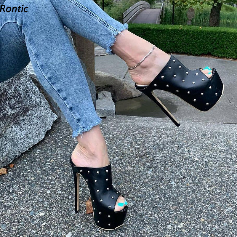 Rontic 2021 Handmade Women Mul - đánh giá và giá Women Shoes Waterproof