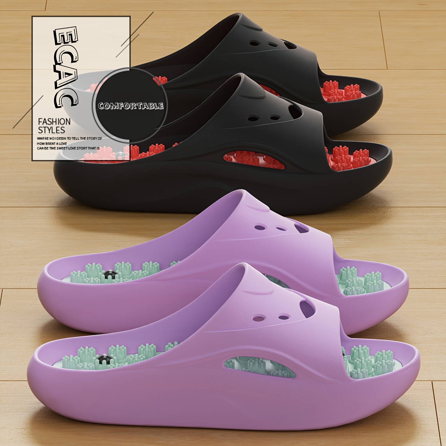 Women Men EVA Massage Slippers - đánh giá và giá Women'S Shoes To Men'S Size