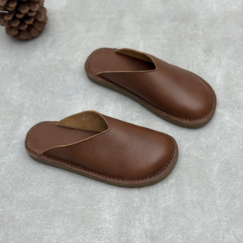 Handmade Genuine Leather Mules - đánh giá và giá Slip On Mule Flat