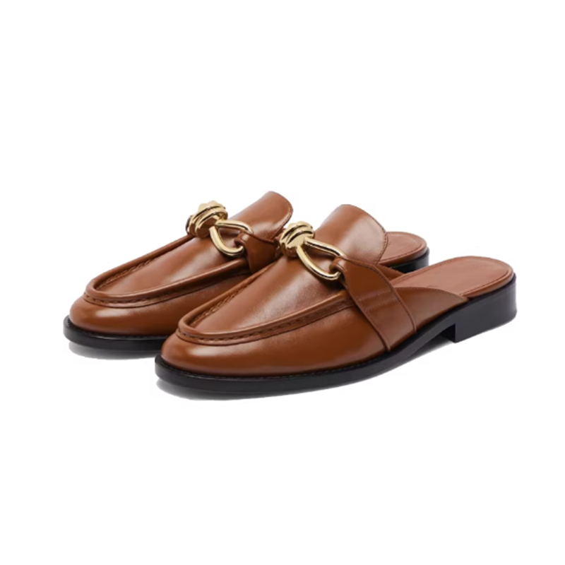 Metal Buckle Half Slippers For - đánh giá và giá Slip On Mule Flat