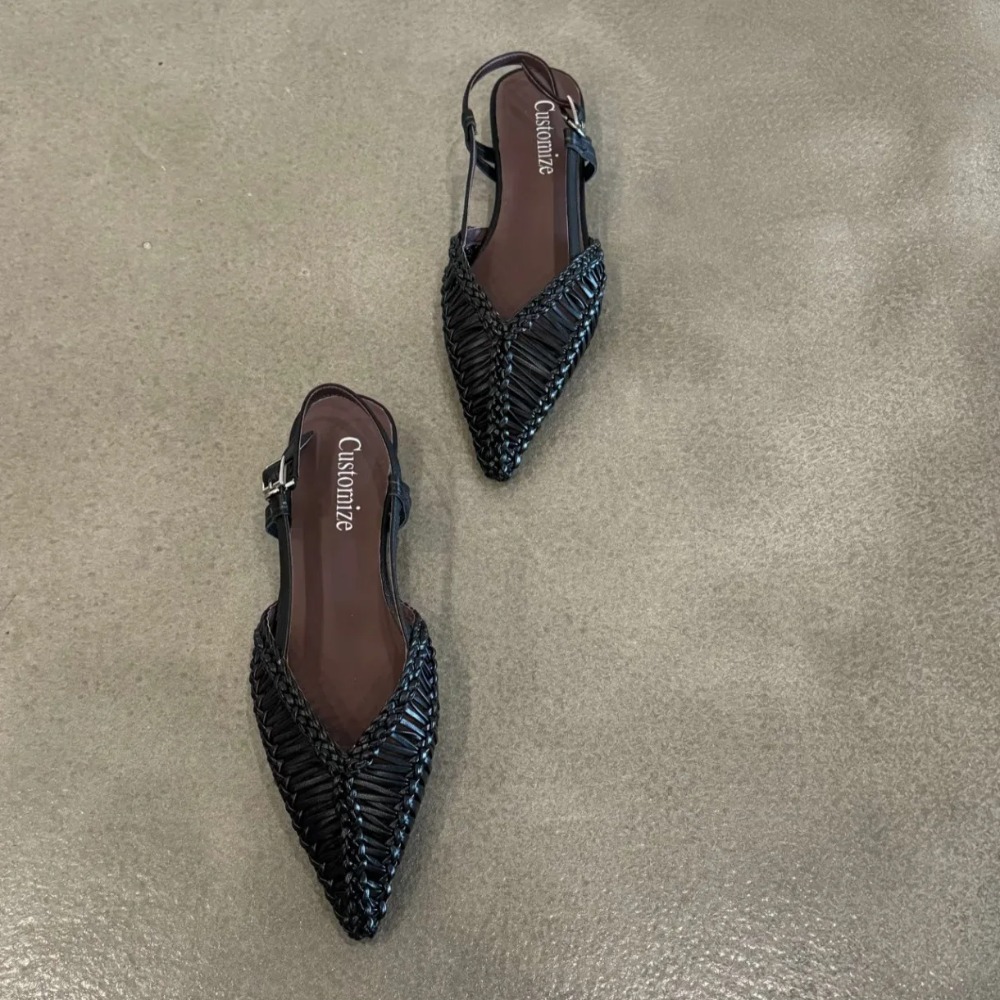 Pointed Woven Roman Style Sand - đánh giá và giá Slip On Mule Flat