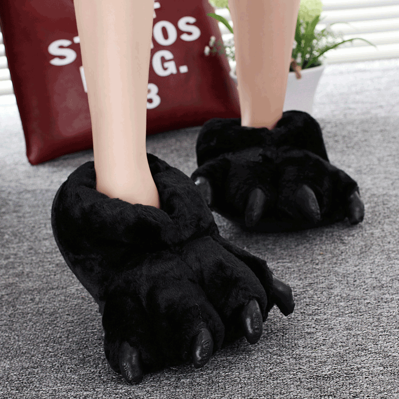 Size 35-43 Đen Động Vật Paw Ch - đánh giá và giá Women Shoes Black