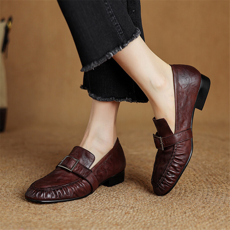 New Autumn Genuine Leather Wom - đánh giá và giá Women'S Shoes Round Toe