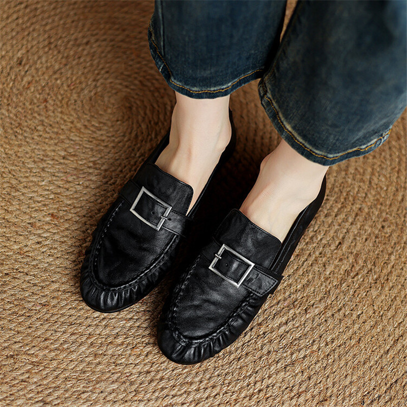 New Autumn Genuine Leather Wom - đánh giá và giá Women'S Shoes Round Toe