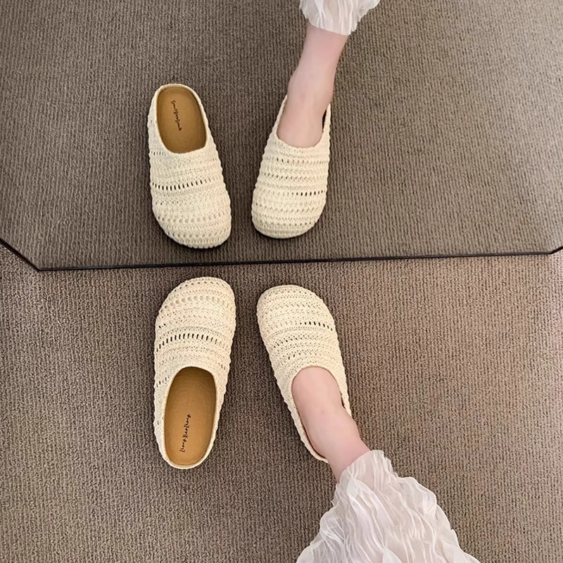 Women Raffia Woven Mule Slippe - đánh giá và giá Slip On Mule Flat