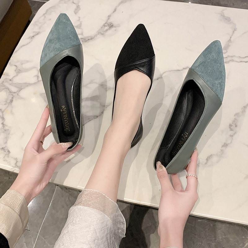 Flat black leather shoes for w - đánh giá và giá Women Shoes Black