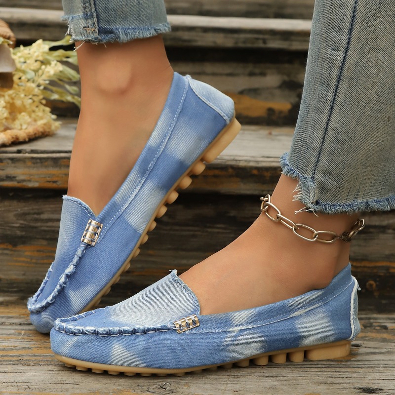 Fashion Light Blue Denim Mocca - đánh giá và giá Women'S Shoes Round Toe
