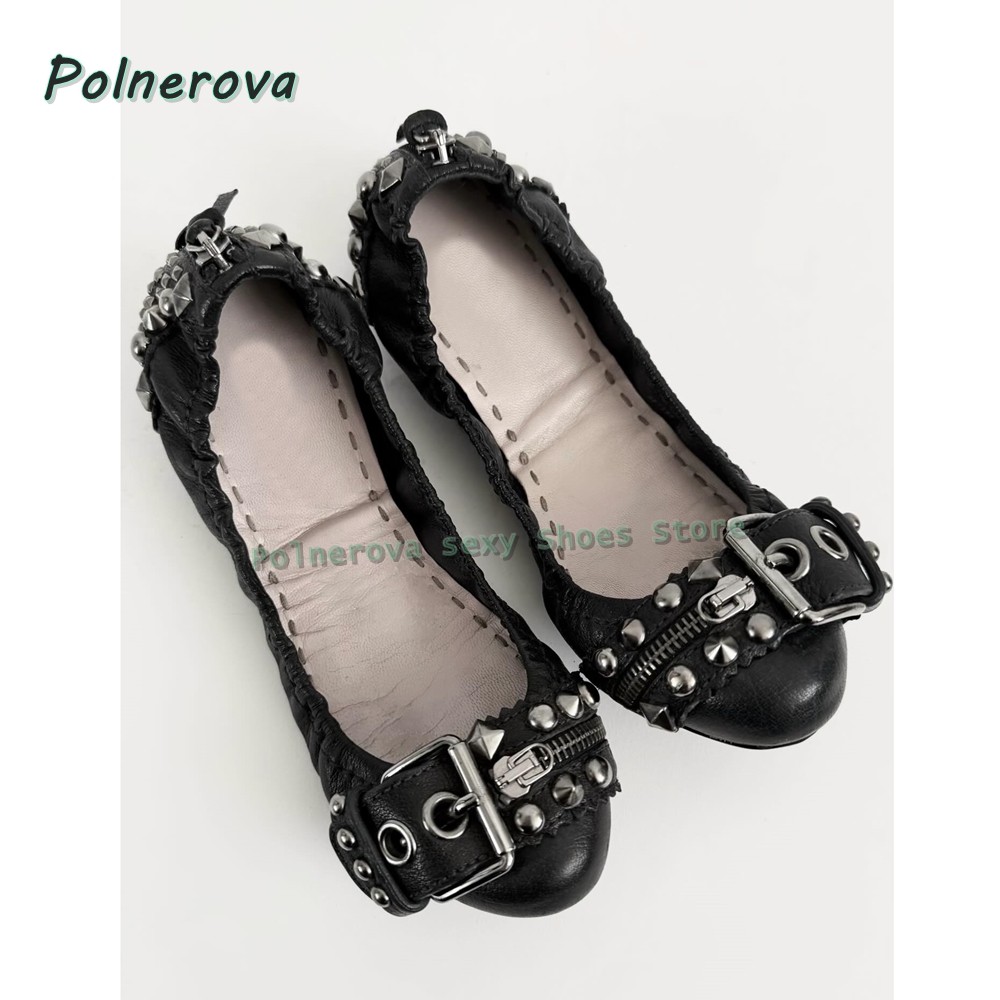 Rivet Belt Buckle Mary Jane Sh - đánh giá và giá Women'S Shoes Round Toe