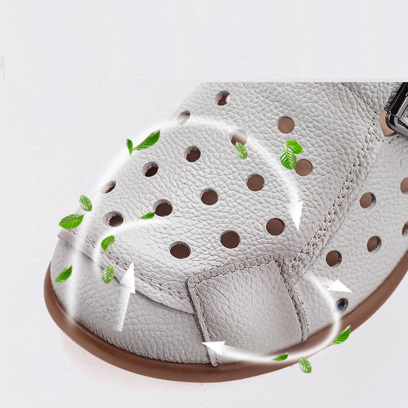New Cow Leather Low Heel Sanda - đánh giá và giá Slip On Mule Flat
