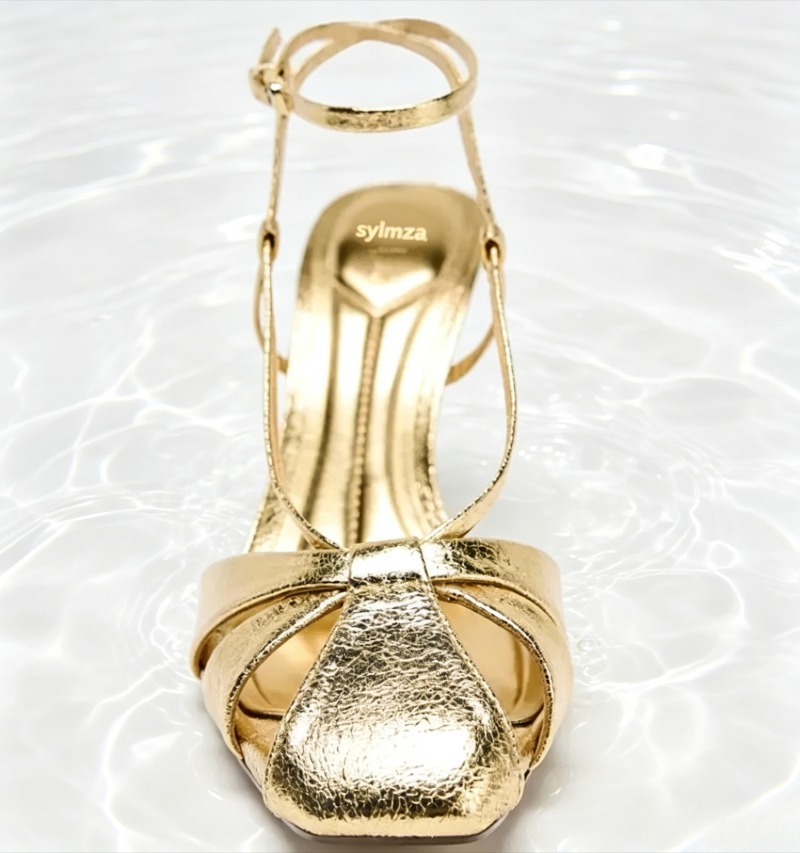 Fashion Gold Thin Heeled Sanda - đánh giá và giá Women Shoes Brand