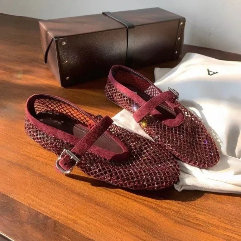 Hollow Rhinestone Baotou Sanda - đánh giá và giá Women'S Shoes Round Toe