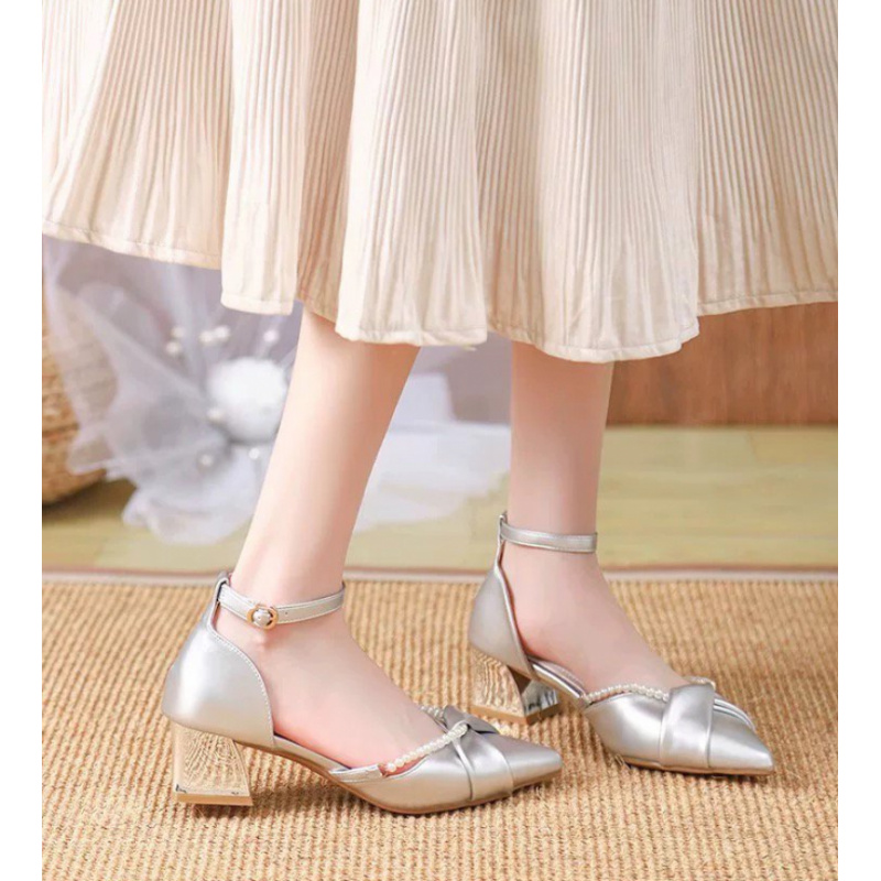 Pearl Ankle Strap High Heels 2 - đánh giá và giá Women'S Shoes For Wide Feet