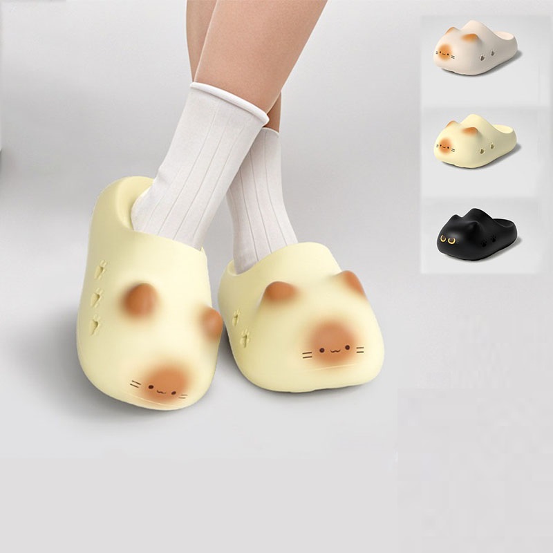 New creative black cat slipper - đánh giá và giá Women Shoes Black
