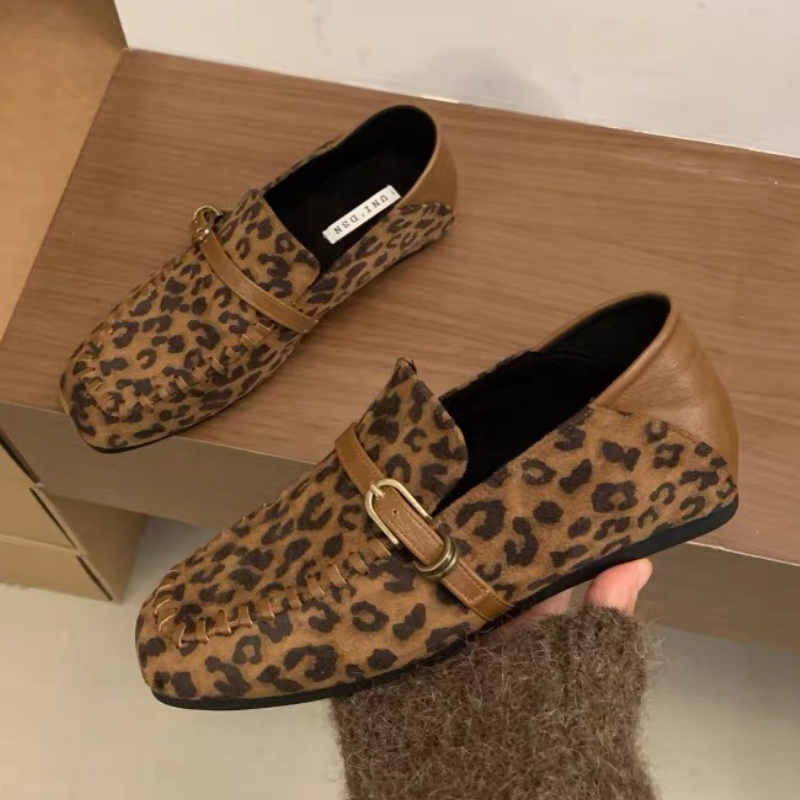 Elegant Suede Square Toe Flat  - đánh giá và giá Women Shoes Brand