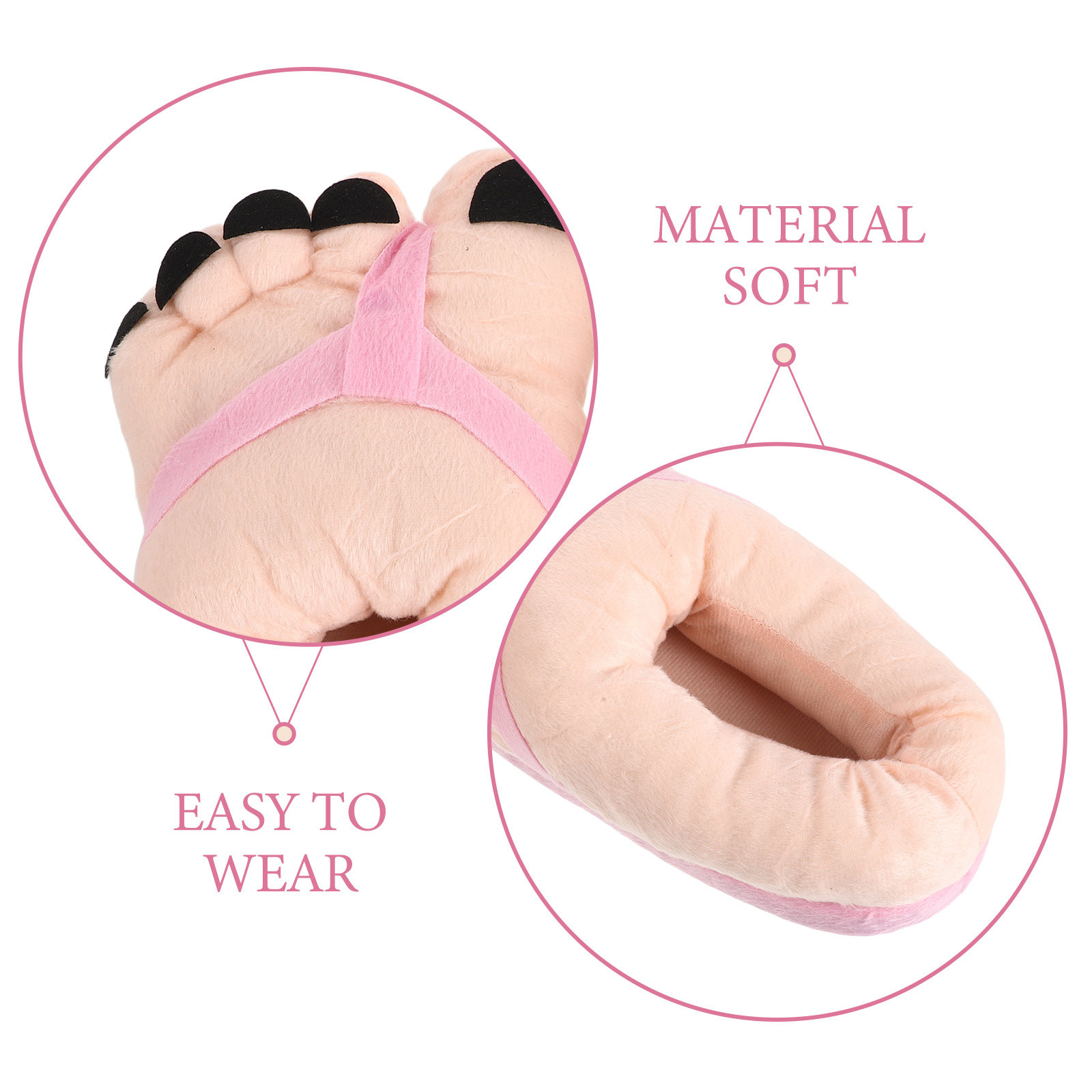1Pair Funny Giant Feet Slipper - đánh giá và giá Women Shoes For Big Feet