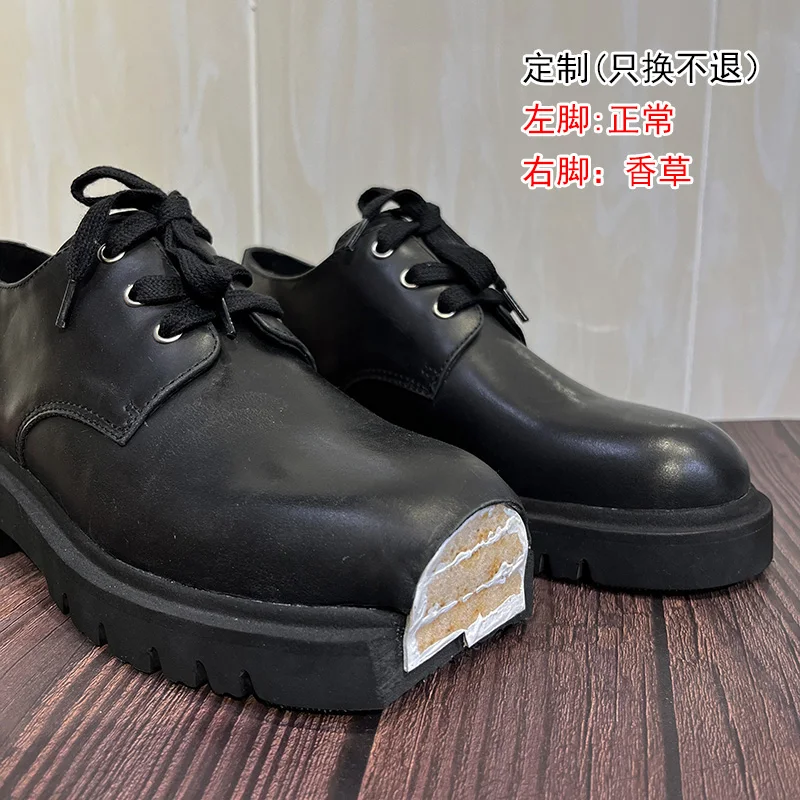 Cake Thick Bottom Derby Shoes  - đánh giá và giá Women Shoes Black